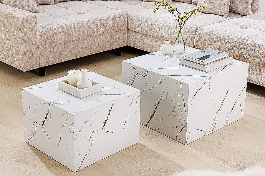 riess-ambiente Beistelltisch DICE 60cm weiß · quadratischer Wohnzimmertisch günstig online kaufen