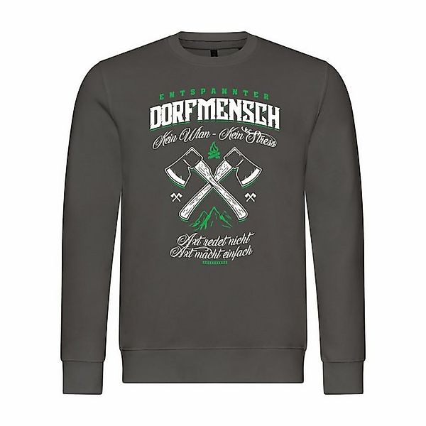 deinshirt Kapuzenpullover Herren Pullover Entspannter Dorfmensch Mit Print günstig online kaufen