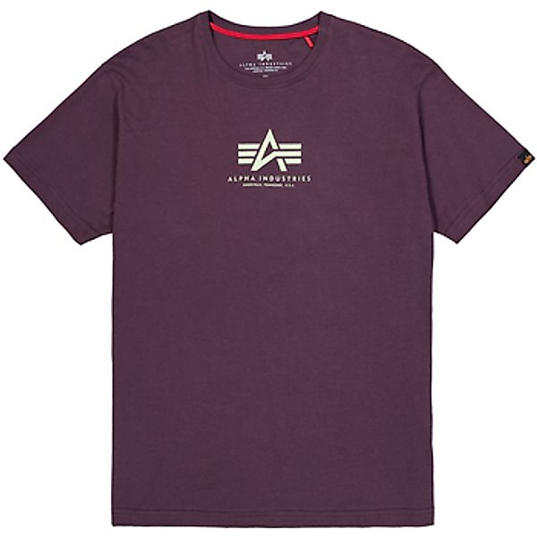 Alpha Industries  T-Shirt Basic T Mid Logo - Plum günstig online kaufen