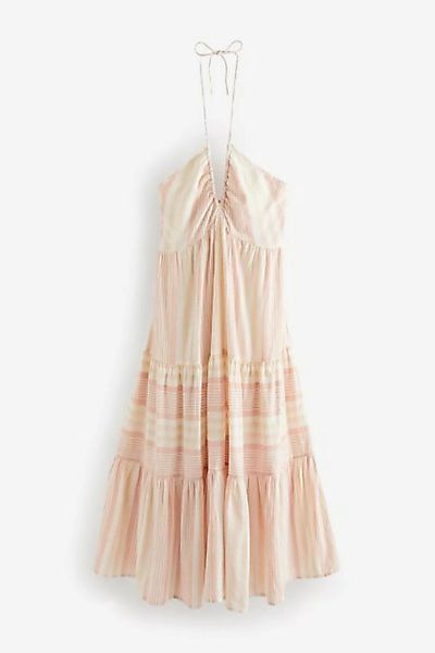 Next Sommerkleid Gestuftes Midi-Sommerkleid mit Neckholder (1-tlg) günstig online kaufen