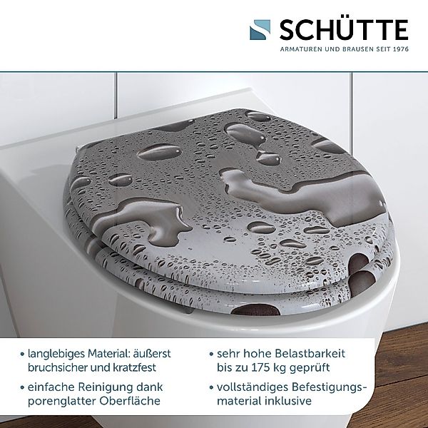 Schütte WC-Sitz "Grey Steel", MDF-Holzkern günstig online kaufen