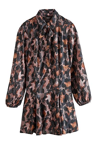 Next Minikleid Langärmeliges Minikleid mit Bindeschleife günstig online kaufen