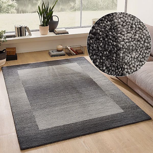 THEKO Wollteppich "Gabbeh Super, Handweb, Teppich, Bordüre, reine Wolle," r günstig online kaufen