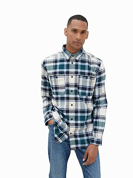 Tom Tailor Herren Langarm Hemd COMFORT CHECK - Regular Fit günstig online kaufen