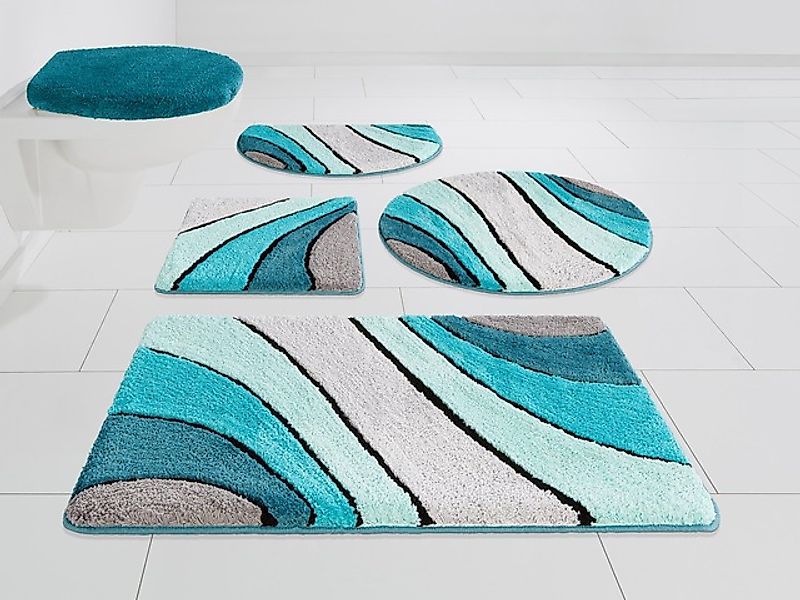 my home Badematte »Josie, Badvorleger, Badezimmer Teppich«, rutschhemmend b günstig online kaufen