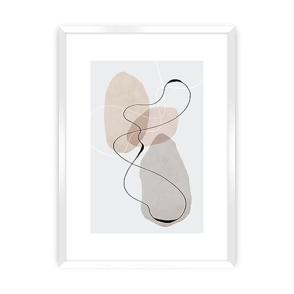 Poster Abstract Lines I, 40 x 50 cm , Ramka: Biała günstig online kaufen