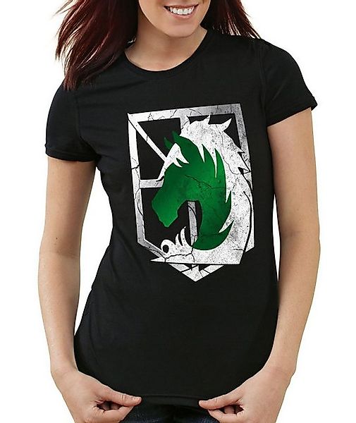 style3 T-Shirt Militärpolizei Titan Emblem Riesen Attack on AoT Eren Wappen günstig online kaufen