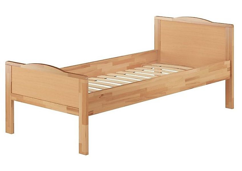 ERST-HOLZ Bett Geschwungenes Einzelbett Buche 90x200 mit Federleisten, Buch günstig online kaufen