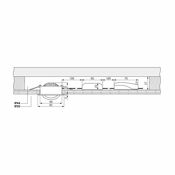 LED-Deckeneinbauleuchte Dione, IP44, 3.000 K, weiß, dimmbar günstig online kaufen