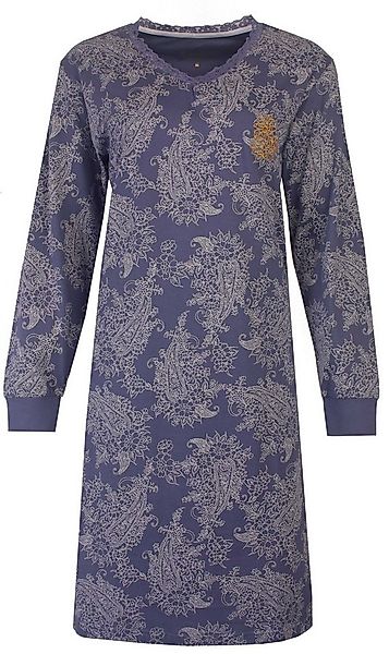 Medaillon Nachthemd Damen Schlafshirt mit langem Arm (1-tlg) Baumwolle günstig online kaufen