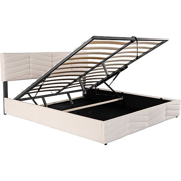 SOFTWEARY Polsterbett Doppelbett mit Lattenrost und günstig online kaufen
