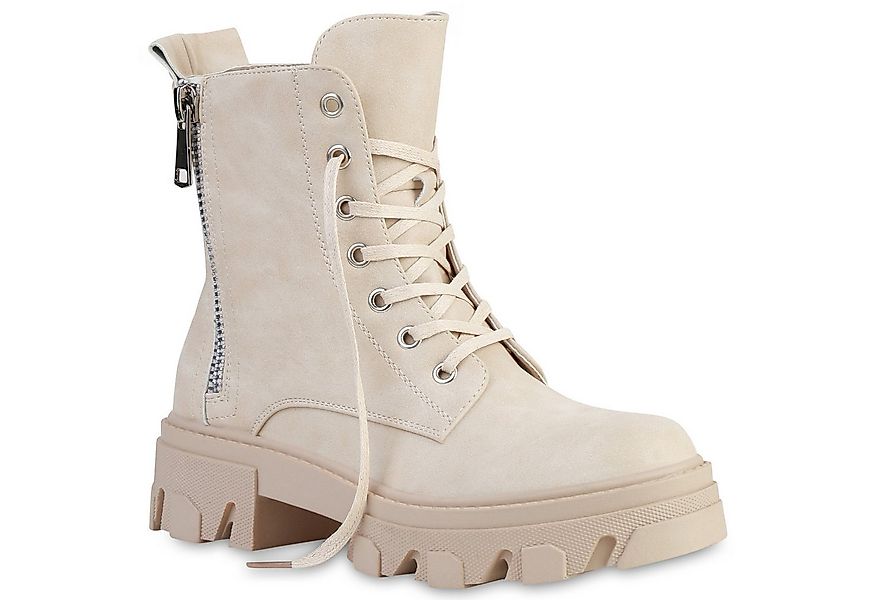 VAN HILL 835653 Plateaustiefelette Damen Stiefeletten Plateau Boots Kroko Z günstig online kaufen