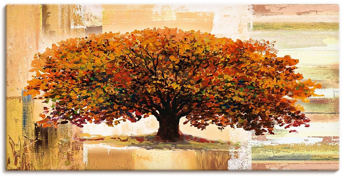 Artland Wandbild »Herbstbaum auf abstraktem Hintergrund«, Bäume, (1 St.), a günstig online kaufen