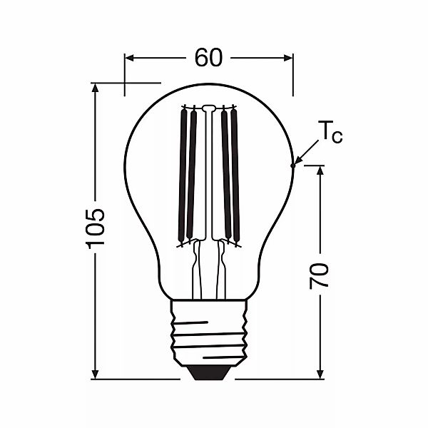 OSRAM LED Birne E27 5W Filament 4.000K 1055lm 2er-Pack günstig online kaufen