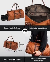 Gentlemen's Weekender - Kunstleder Reisetasche mit günstig online kaufen