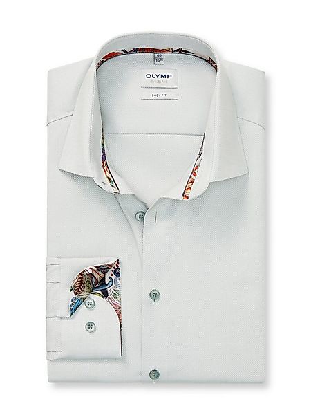OLYMP Businesshemd Level 5 Manschetteninnenseite gemustert, body fit, New Y günstig online kaufen