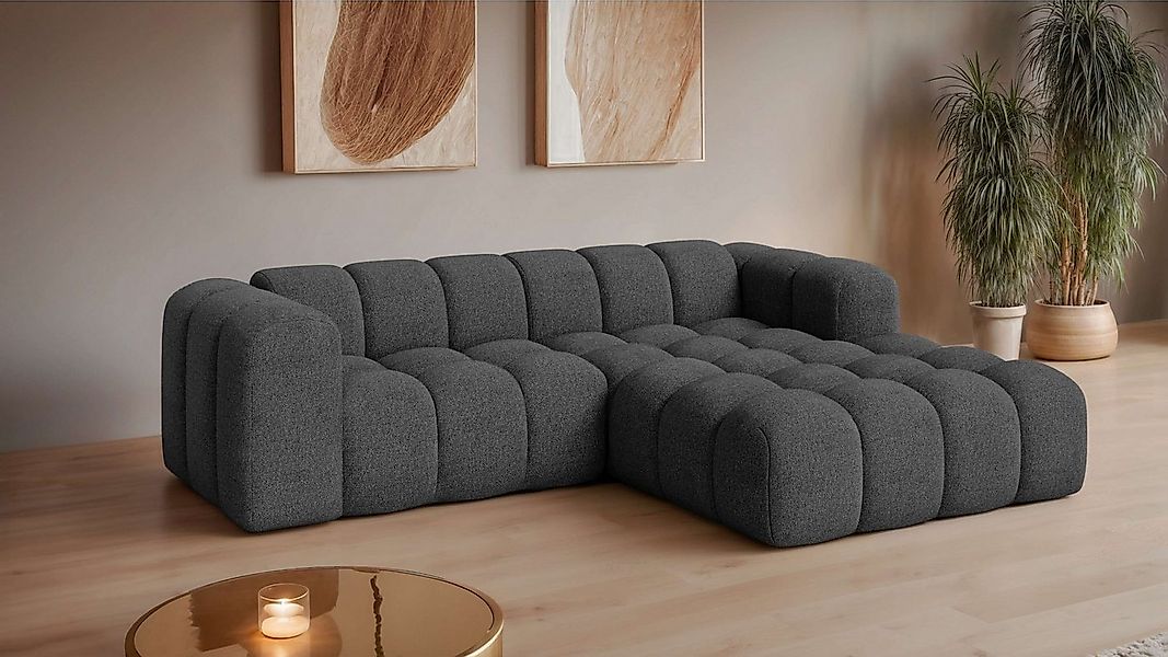OTTO home Ecksofa KALLIE Design-Sofa mit Wellenunterfederung, Bubble-Optik, günstig online kaufen