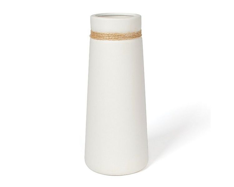 flature Tischvase Keramik Vase Weiß Boho Style - für Pampasgras und Blumen günstig online kaufen