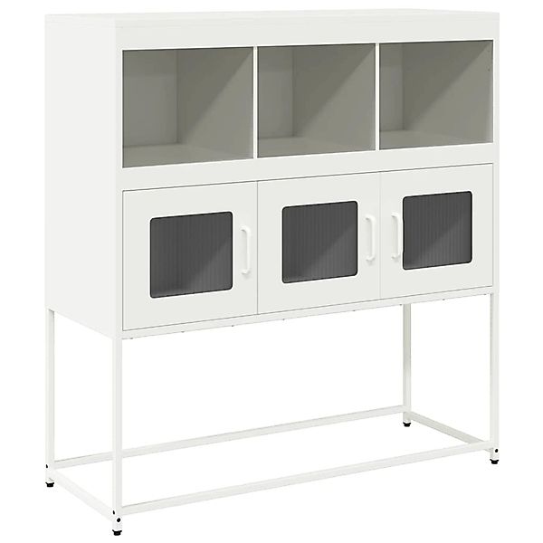 vidaXL Sideboard Weiß 100,5x39x107 cm Kaltgewalzter Stahl 853421 günstig online kaufen