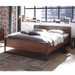 Komfortbett im Loft Design Eiche dunkel und Grau günstig online kaufen