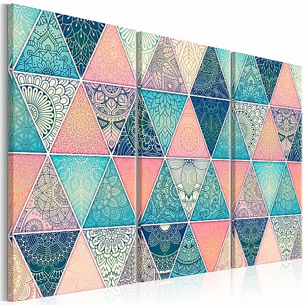 Wandbild - Oriental Triangles (3 Parts) günstig online kaufen