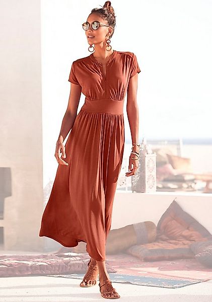 LASCANA Midikleid mit Reißverschluss am Ausschnitt, figurbetont, sportlich- günstig online kaufen