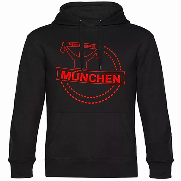 multifanshop Kapuzensweatshirt München rot - Meine Fankurve - Pullover günstig online kaufen