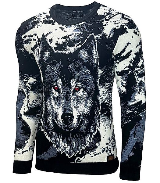 Baxboy Strickpullover BAXBOY Herren stylischer Rundhals Norweger Strick-Pul günstig online kaufen
