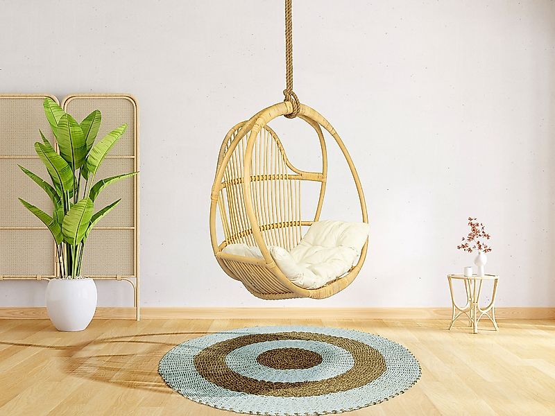 Hängesessel aus Natur-Rattan - BRIANNA günstig online kaufen