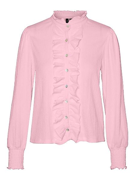 VERO MODA Gerüschtes Hemd Damen Pink günstig online kaufen