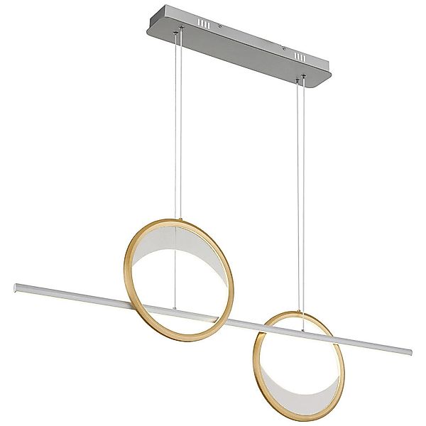 GLOBO LED-Pendelleuchte silber klar gold Aluminium Acryl B/H/T: ca. 10,5x12 günstig online kaufen