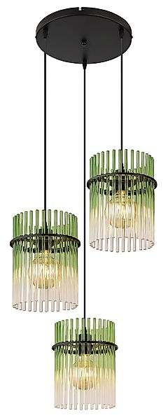 GLOBO LIGHTING Hängeleuchte »GORLEY« E27 1 Stk. Hängelampe Glasstäbe grün k günstig online kaufen