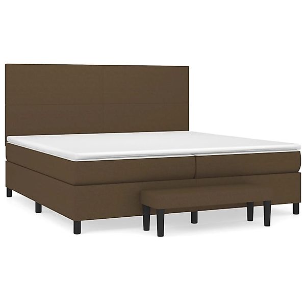vidaXL Boxspringbett mit Matratze Dunkelbraun 200x200 cm Stoff1358386 günstig online kaufen