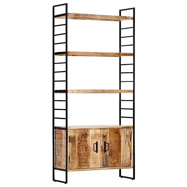 vidaXL Bücherregal 4 Ebenen 80x30x180 cm Raues Mangoholz 284422 günstig online kaufen