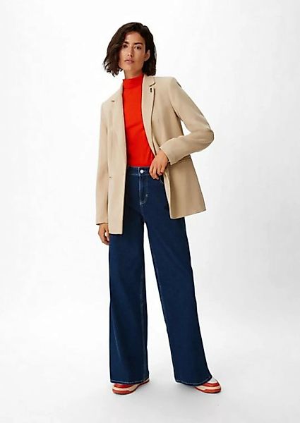 comma casual identity 5-Pocket-Jeans Loose: Jeans mit Wide Leg Leder-Patch, günstig online kaufen