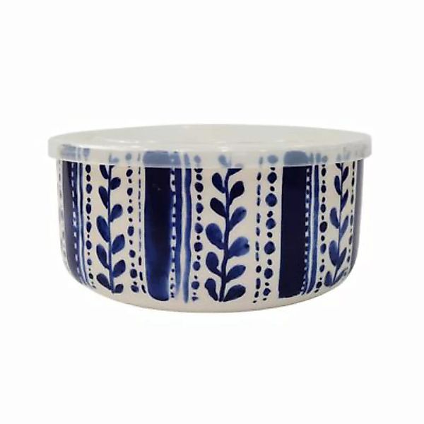 Neuetischkultur Schüssel rund 0,9 Liter Keramik gemustert blau/weiß günstig online kaufen