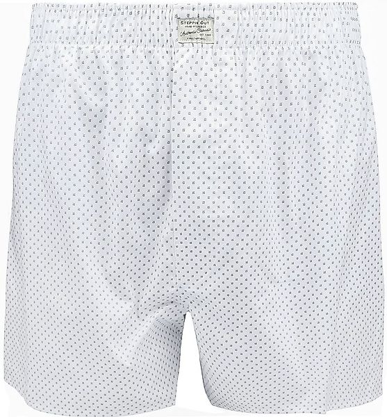 Steppin' Out Boxershorts Druck Weiss - Größe XXL günstig online kaufen