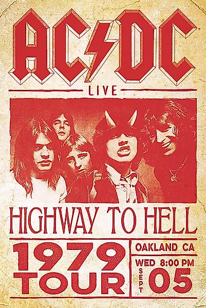 PYRAMID Poster AC/DC Poster Live Highway günstig online kaufen
