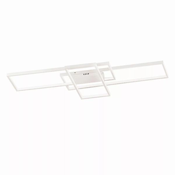 home24 Trio LED-Deckenleuchte Tucson Eisen Weiß 104x9x42 cm (BxHxT) Dimmbar günstig online kaufen