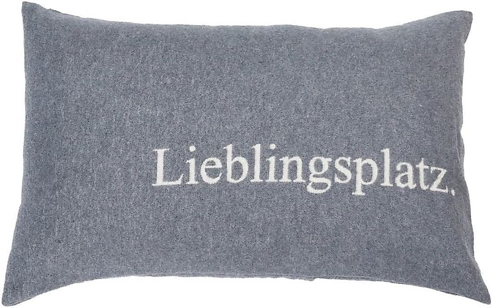DAVID FUSSENEGGER Kissenhülle Lieblingspaltz grau 40 x 60 cm günstig online kaufen