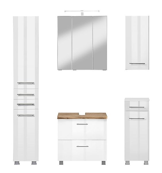 welltime Badmöbel-Set »"Trento", Badezimmer-Set, Hängeschrank, Unterschrank günstig online kaufen