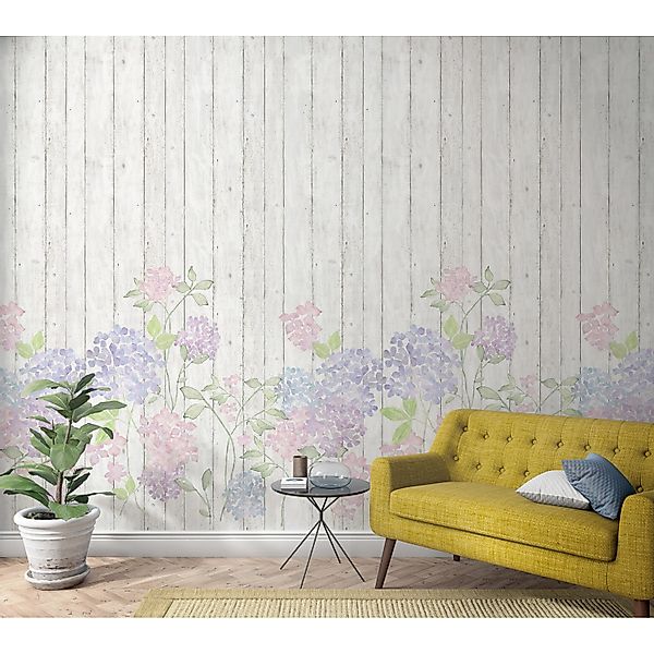 Marburg Vliestapete Blumen Greige 270 cm x 159 cm FSC® günstig online kaufen