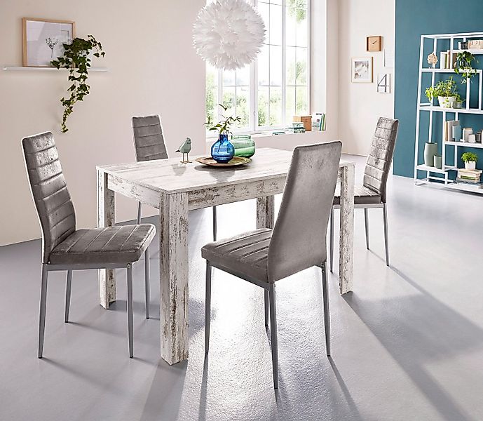 OTTO home Essgruppe mit Tisch und 4 Stühlen, (Set, 5-tlg), Tischbreite 120 günstig online kaufen
