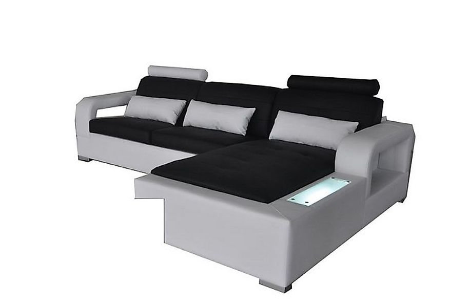 JVmoebel Ecksofa Ledersofa mit USB Wohnlandschaft Eck Garnitur Design Moder günstig online kaufen