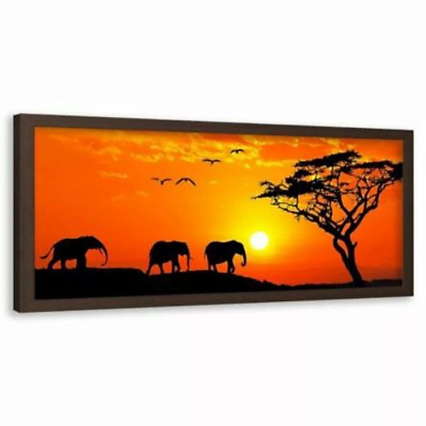 FEEBY® Kunst Orange Afrika Leinwandbilder bunt Gr. 25 x 70 günstig online kaufen