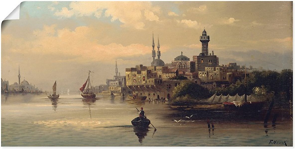 Artland Wandbild "Kauffahrtsschiffe auf Bosporus, Istanbul", Gewässer, (1 S günstig online kaufen