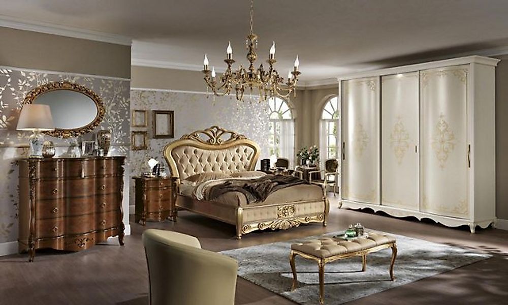 Xlmoebel Bett Doppelbett mit Nachttisch, Kleiderschrank, Kommode - 5-teilig günstig online kaufen