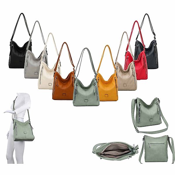 ITALYSHOP24 Schultertasche Damen Tasche Shopper Crossbody Handtasche Umhäng günstig online kaufen