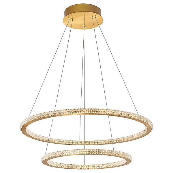 LED Pendelleuchte Cilion in Gold 2x28W 3555lm günstig online kaufen