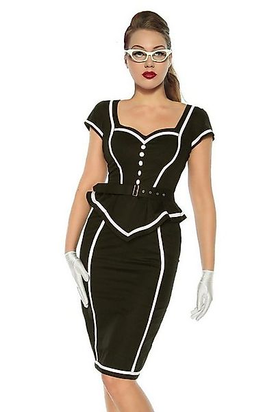 Atixo Etuikleid 50er Jahre Pin Up Vintage-Kleid Rockabilly Kleid mit Gürtel günstig online kaufen